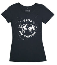 Load image into Gallery viewer, Pigs for Everyone Women&#39;s Organic T-Shirt - Gunpowder