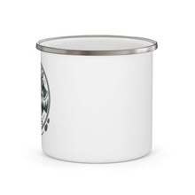 Load image into Gallery viewer, Enamel Mug - Retro Mountain Camping Logo