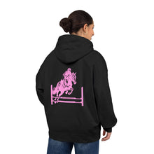 Load image into Gallery viewer, Lily Rhodes Horse Jumping Hoodie — Pink Equestrian Show Jumper Hoodie